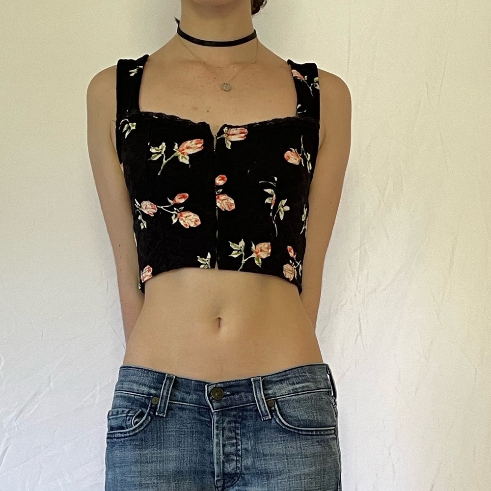 Floral Bustier crop top